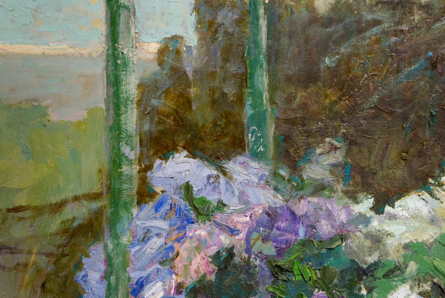 Vibrant impressionist oil painting Bouquet of flowers by Ryman Evgeny Nikolaevich