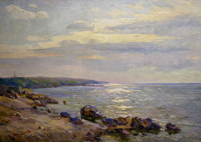 Serene impressionistic seascape oil painting by Nepiypivo Vasily Ignatievich