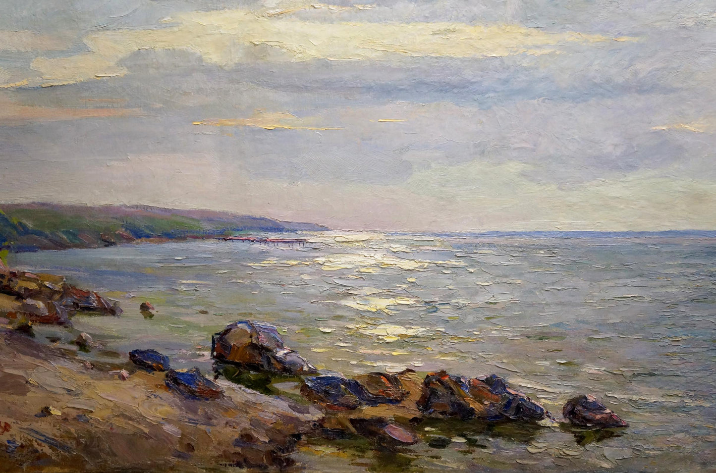 Serene impressionistic seascape oil painting by Nepiypivo Vasily Ignatievich