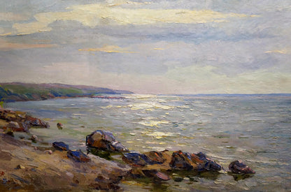 Serene impressionistic seascape oil painting by Nepiypivo Vasily Ignatievich