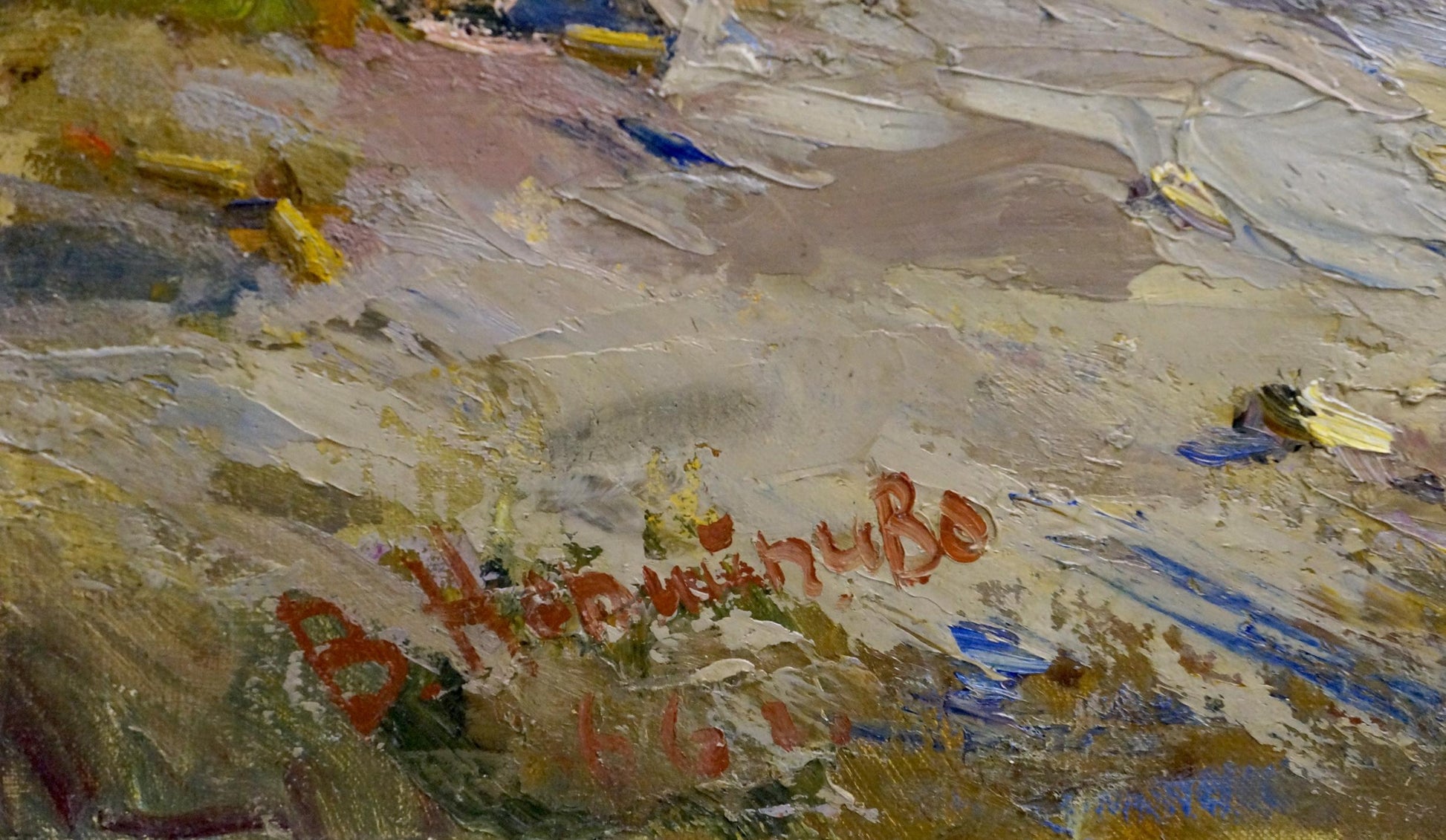 Oil painting Sea shore by Nepiypivo Vasily Ignatievich, impasto earthy tones