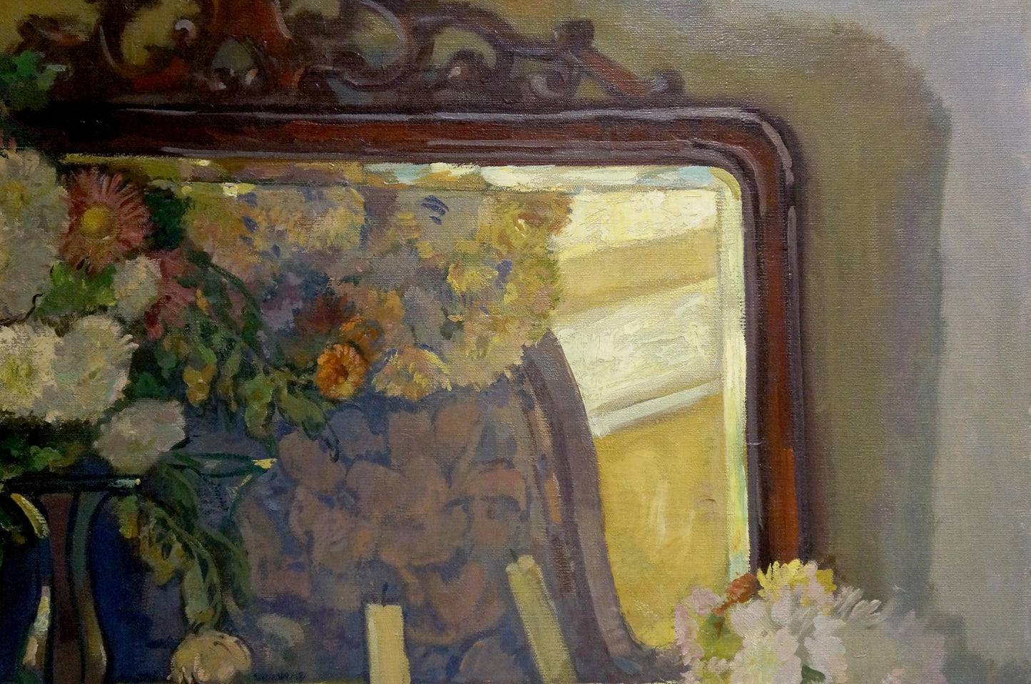Oil painting Flowers at the Mirror by Bednoshey Daniil Panteleyevich