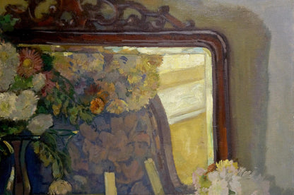 Oil painting Flowers at the Mirror by Bednoshey Daniil Panteleyevich