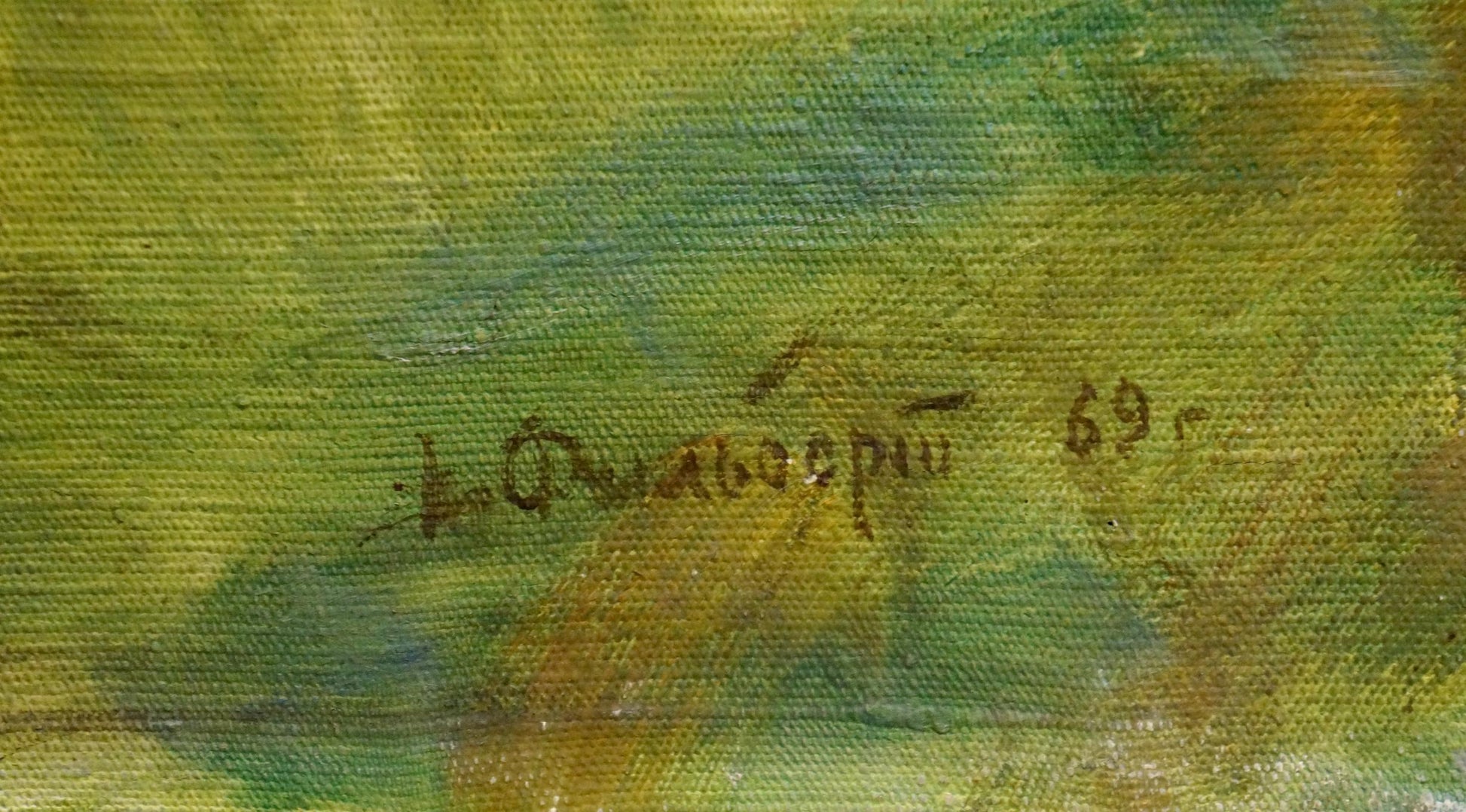 Oil painting Guy by the shore by Filbert Alexander Alexandrovich with k. signature