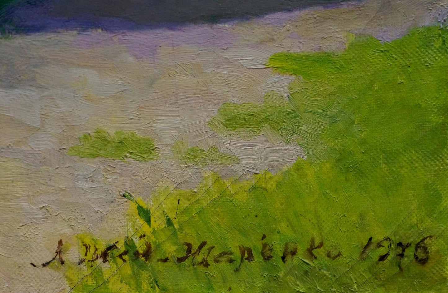 Oil painting of summer landscape by Zharenko Lavrentiy Semenovich