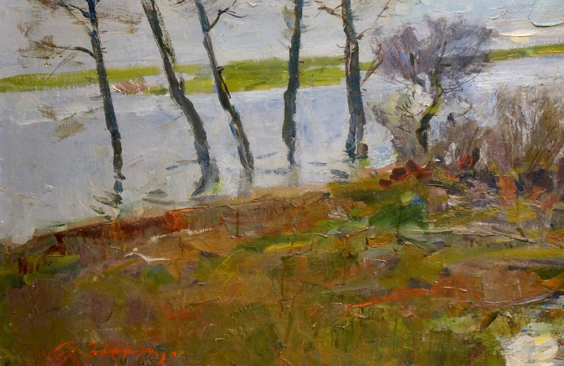 Impressionistic landscape oil painting by Zakharov Fedor Zakharovich
