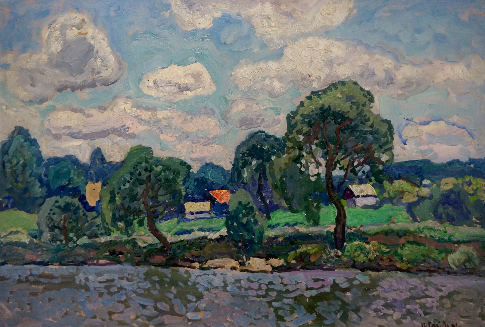 Vibrant impressionist oil painting Thunderstorm is coming by Gaiduk Viktor Kirillovich