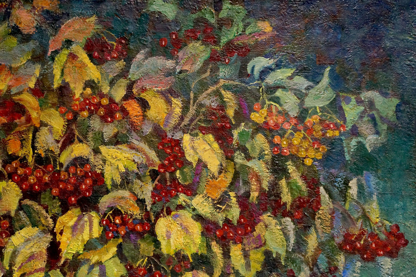 Oil painting Red viburnum by Syrovatka Dmitry Matveevich