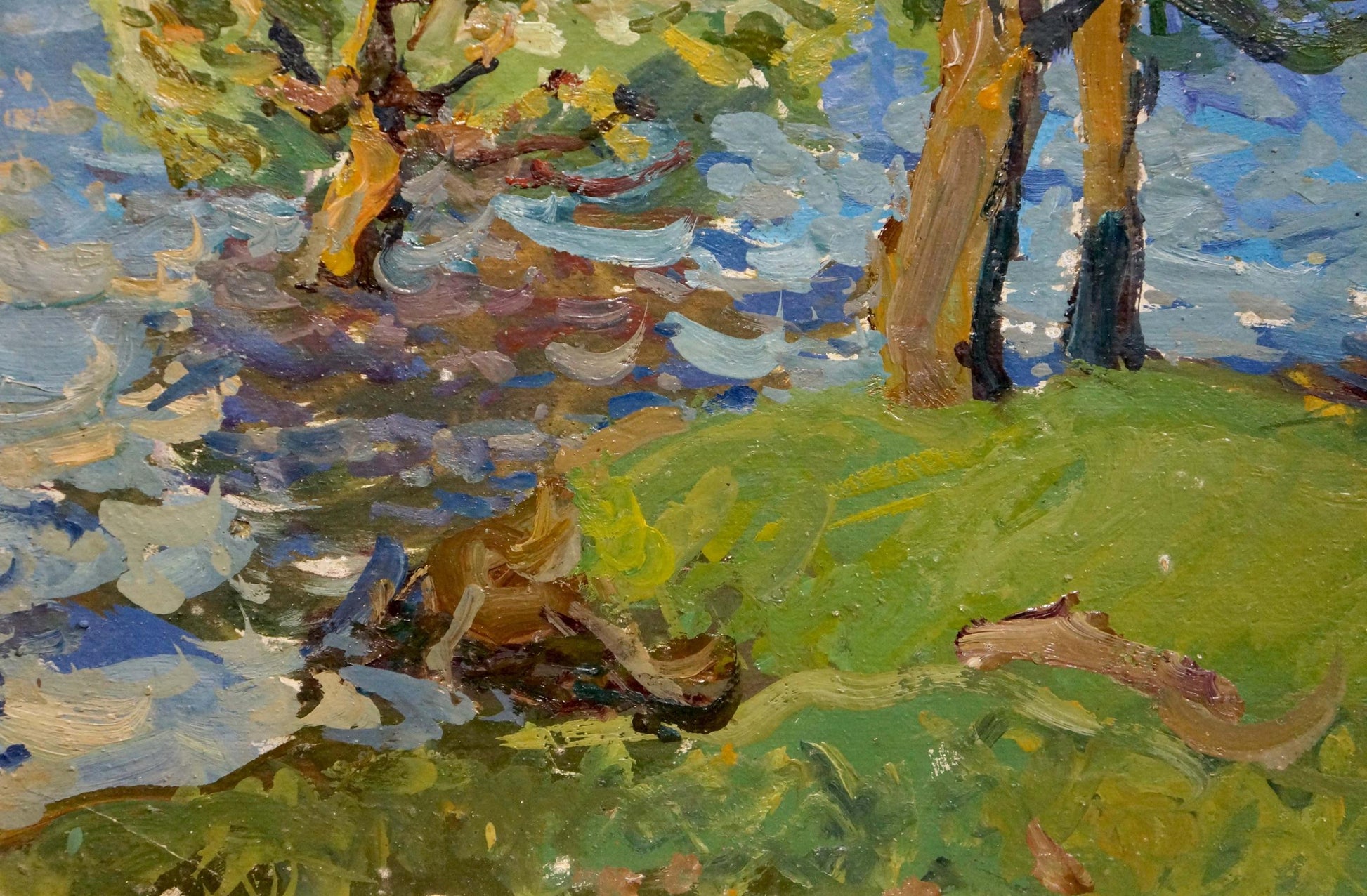 Vibrant impressionist oil painting Windy day by Gaiduk Viktor Kirillovich