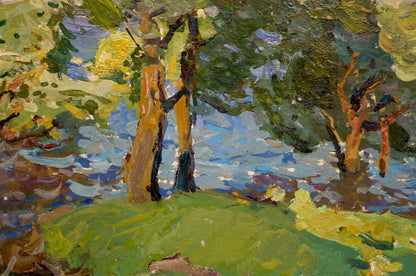 Impressionistic oil painting Windy day by Gaiduk Viktor Kirillovich