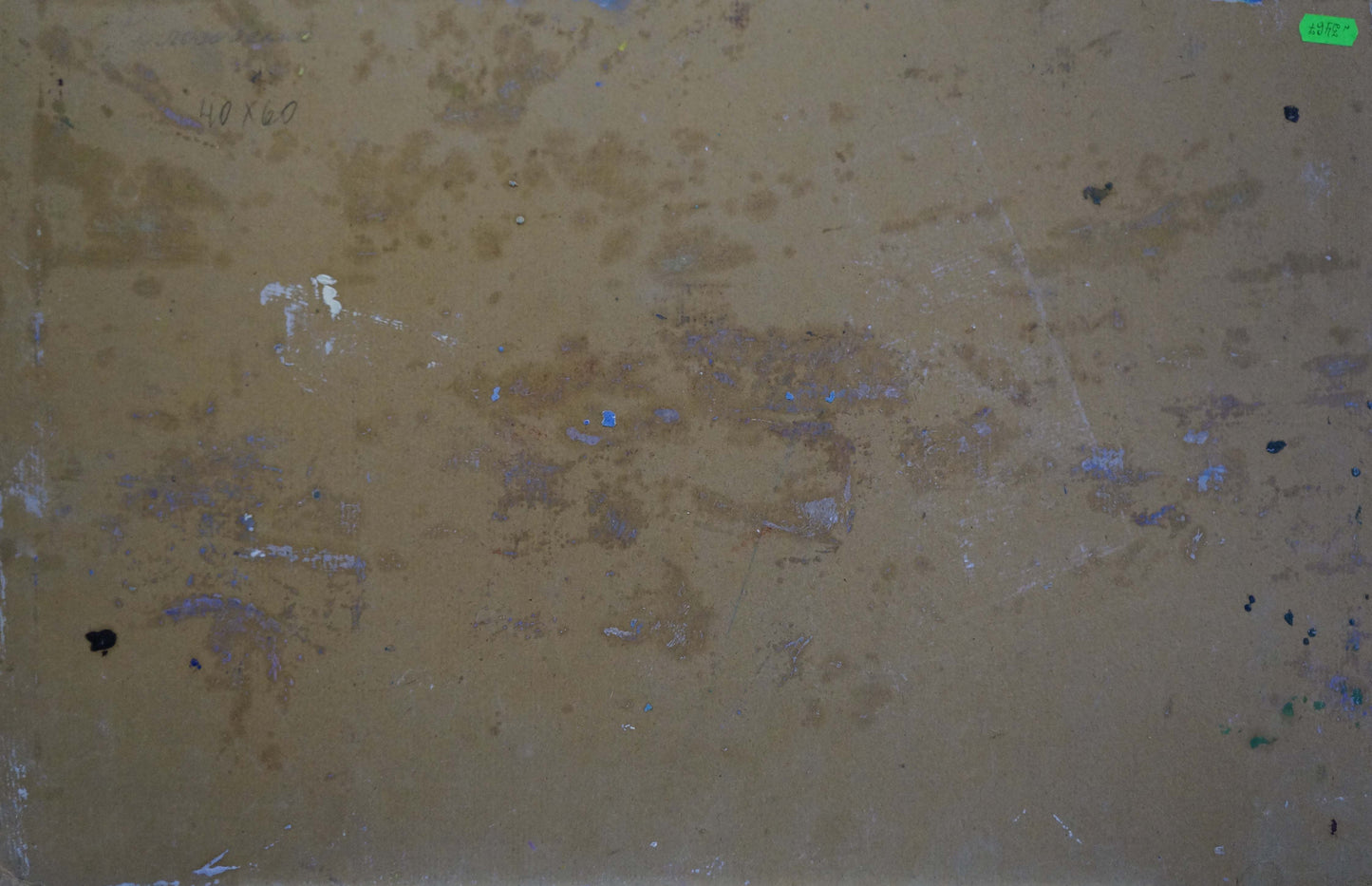 Weathered beige back of oil painting Fields by Kolosovsky Georgy Sergeevich