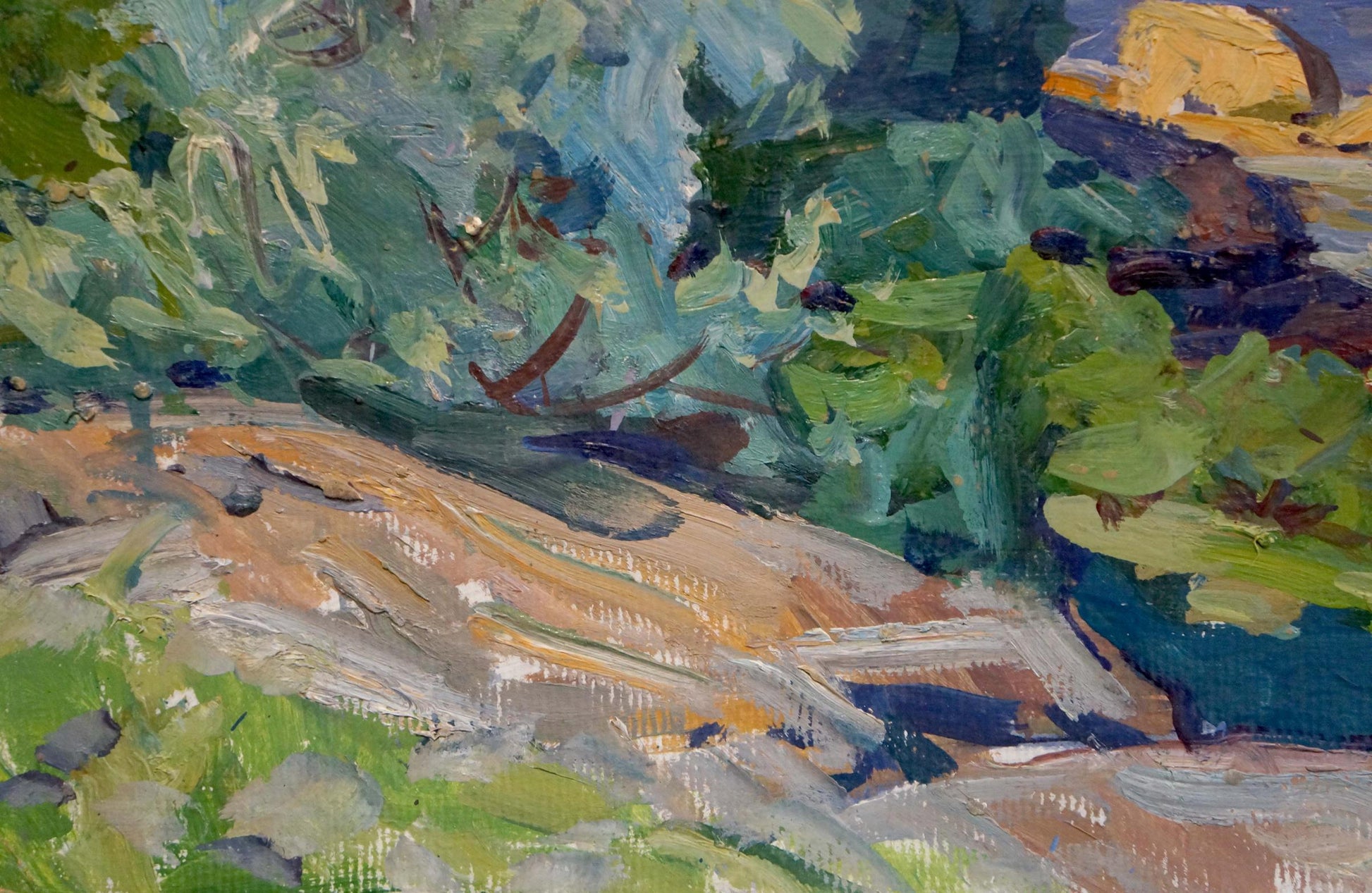 Vibrant impressionist oil painting of Dnieper by Kolosovsky Georgy Sergeevich