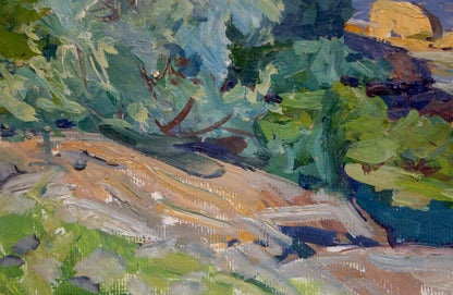 Vibrant impressionist oil painting of Dnieper by Kolosovsky Georgy Sergeevich