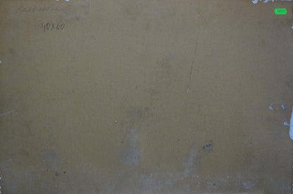 Back of Oil painting Dnieper by Kolosovsky Georgy Sergeevich on beige canvas