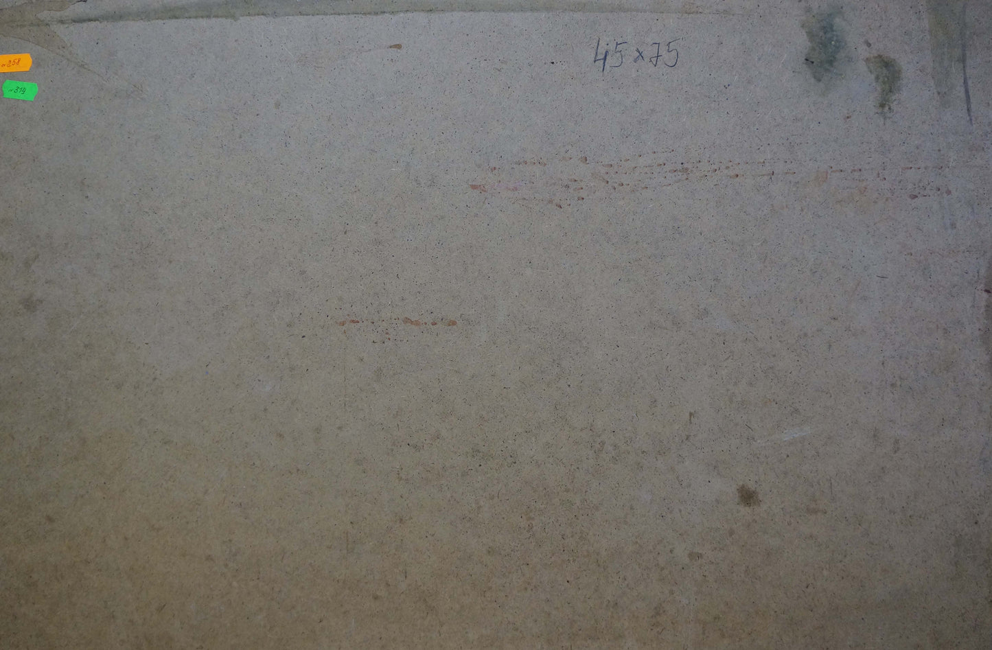 Back of Oil painting Dance gray stone slab 45x35 measurement
