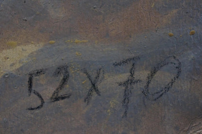 Back of Oil painting In the woods by Kolosovsky Georgy Sergeevich with 52 x 70 chalk inscription