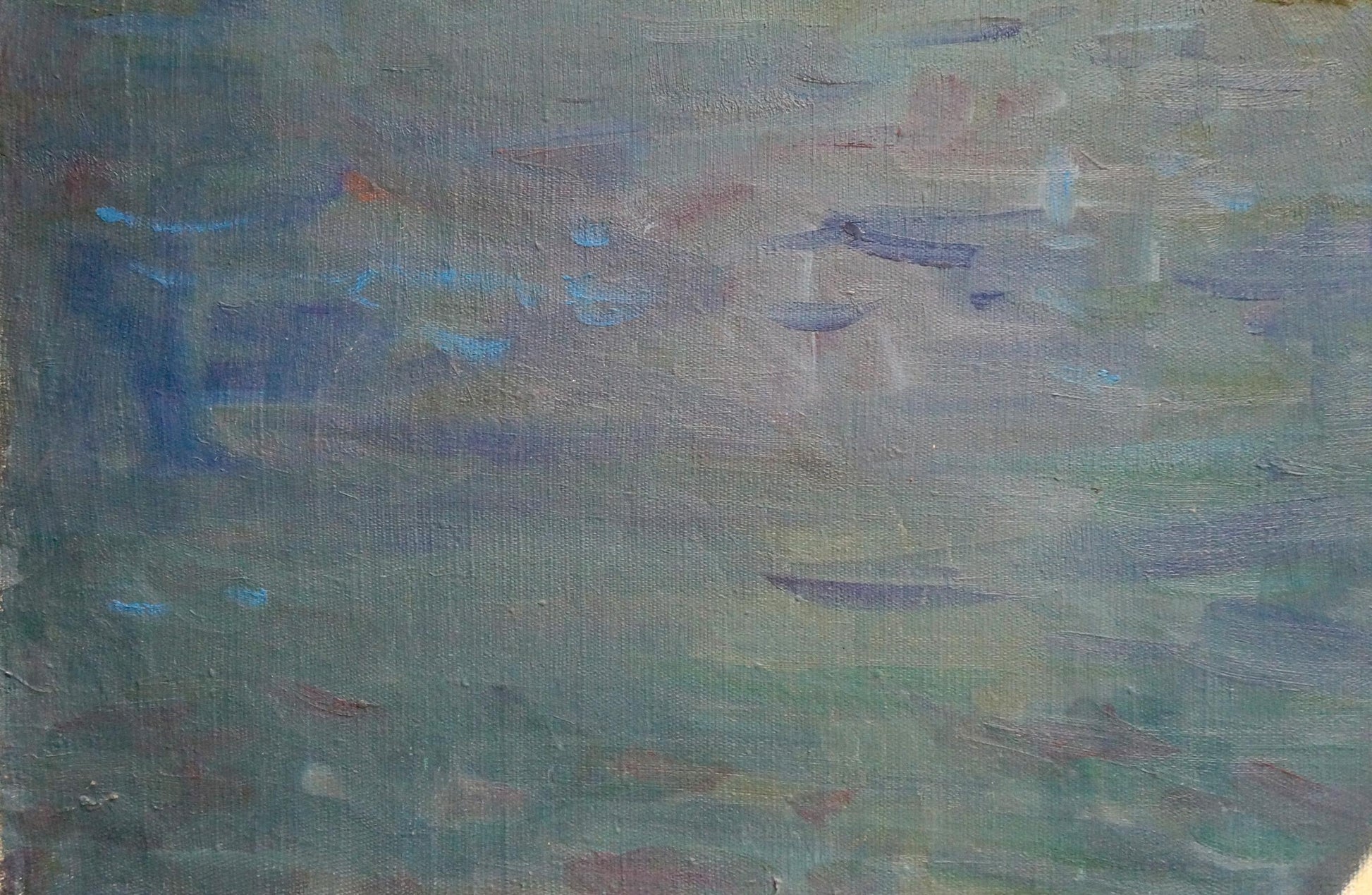 Impressionistic oil painting of ferry boats by Atayan Armen Arshakovich