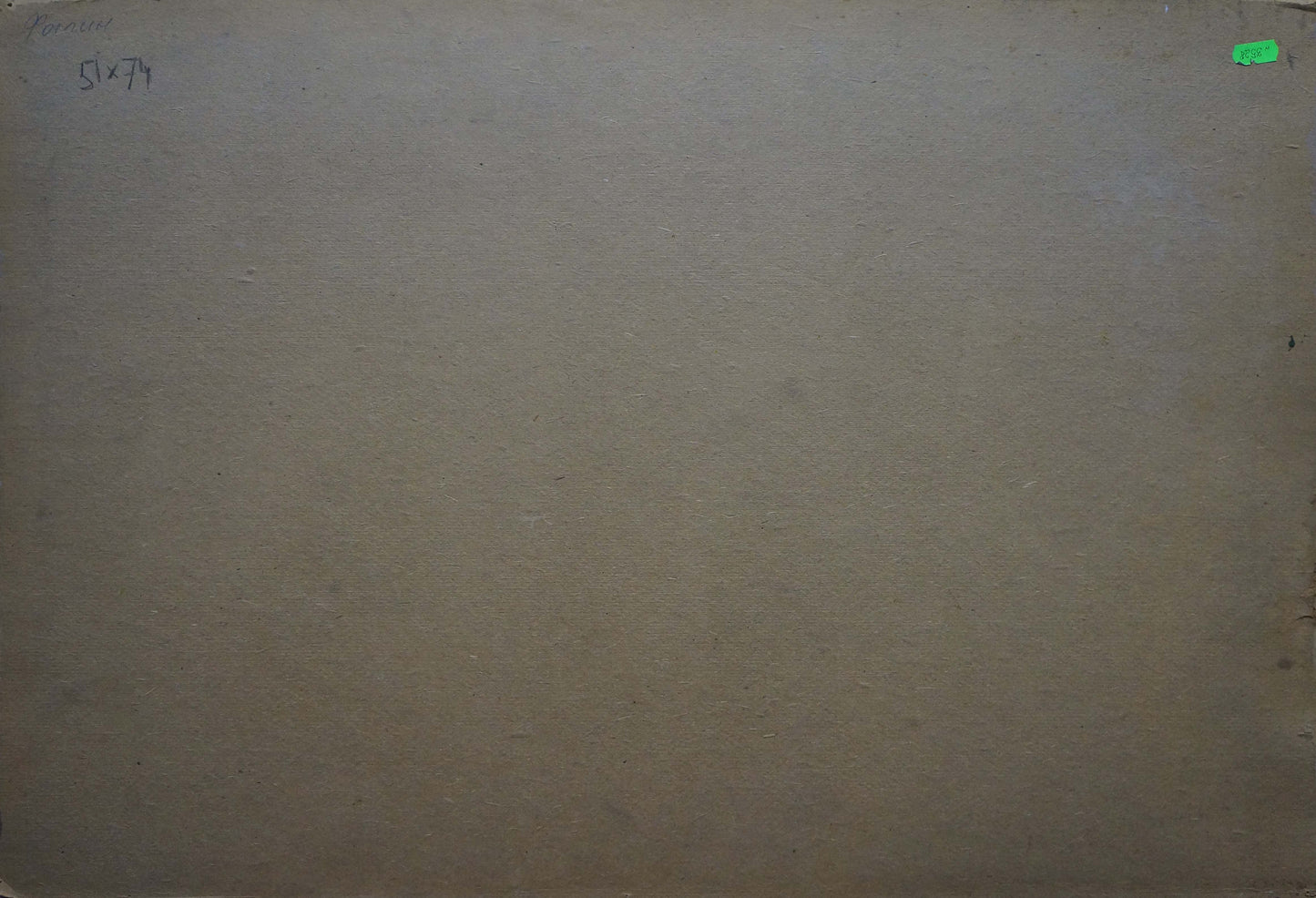 Back of oil painting It’s starting to rain by Fomin Anatoly Nikiforovich, gray canvas with markings