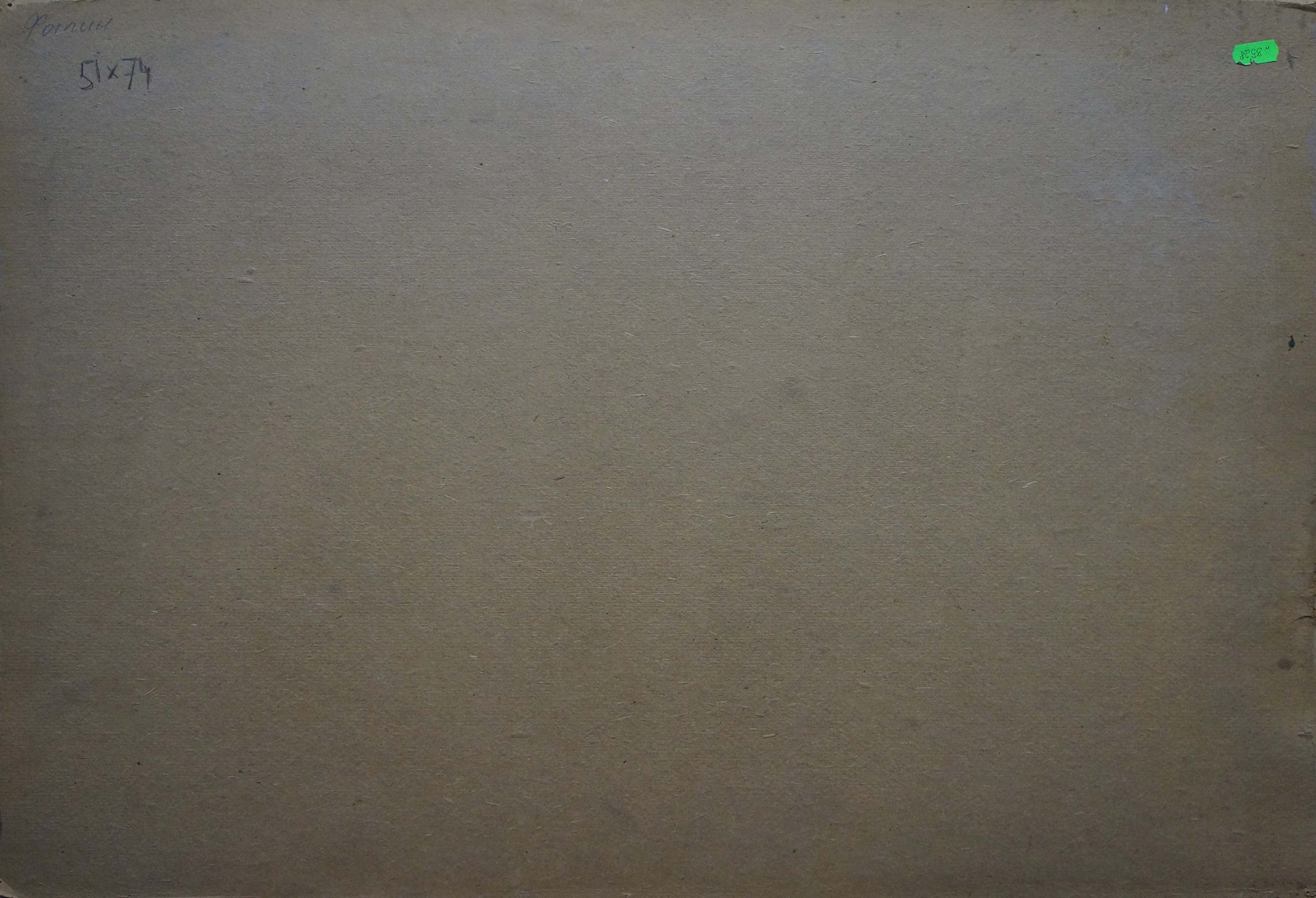 Back of oil painting It’s starting to rain by Fomin Anatoly Nikiforovich, gray canvas with markings