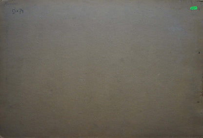 Back of oil painting It’s starting to rain by Fomin Anatoly Nikiforovich, gray canvas with markings