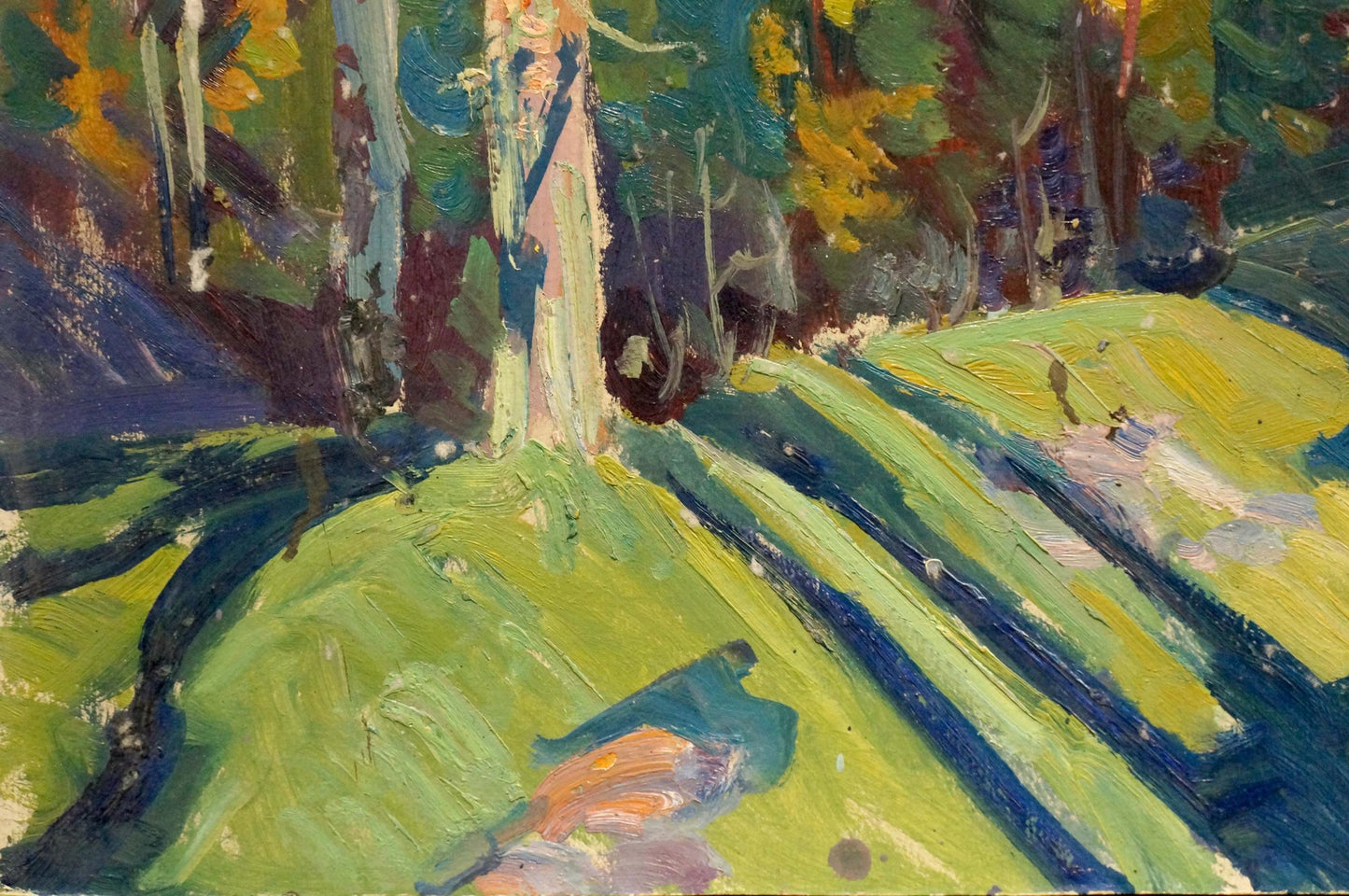 Vibrant impressionist oil painting Golden autumn by Fomin Anatoly Nikiforovich