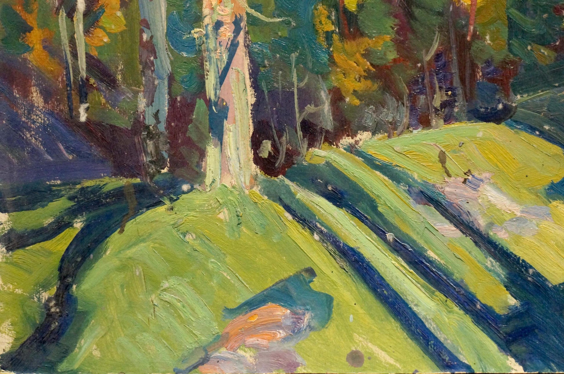 Vibrant impressionist oil painting Golden autumn by Fomin Anatoly Nikiforovich