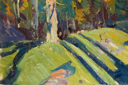 Vibrant impressionist oil painting Golden autumn by Fomin Anatoly Nikiforovich