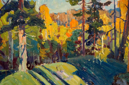 Vibrant impressionist oil painting Golden autumn by Fomin Anatoly Nikiforovich