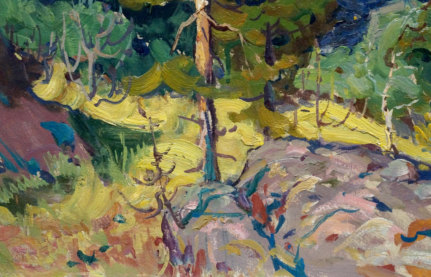 Vibrant impressionist oil painting Lake Fomin by Anatoly Nikiforovich