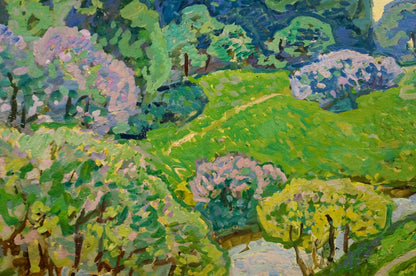 Vibrant impressionist oil painting Warm morning by Gaiduk Viktor Kirillovich