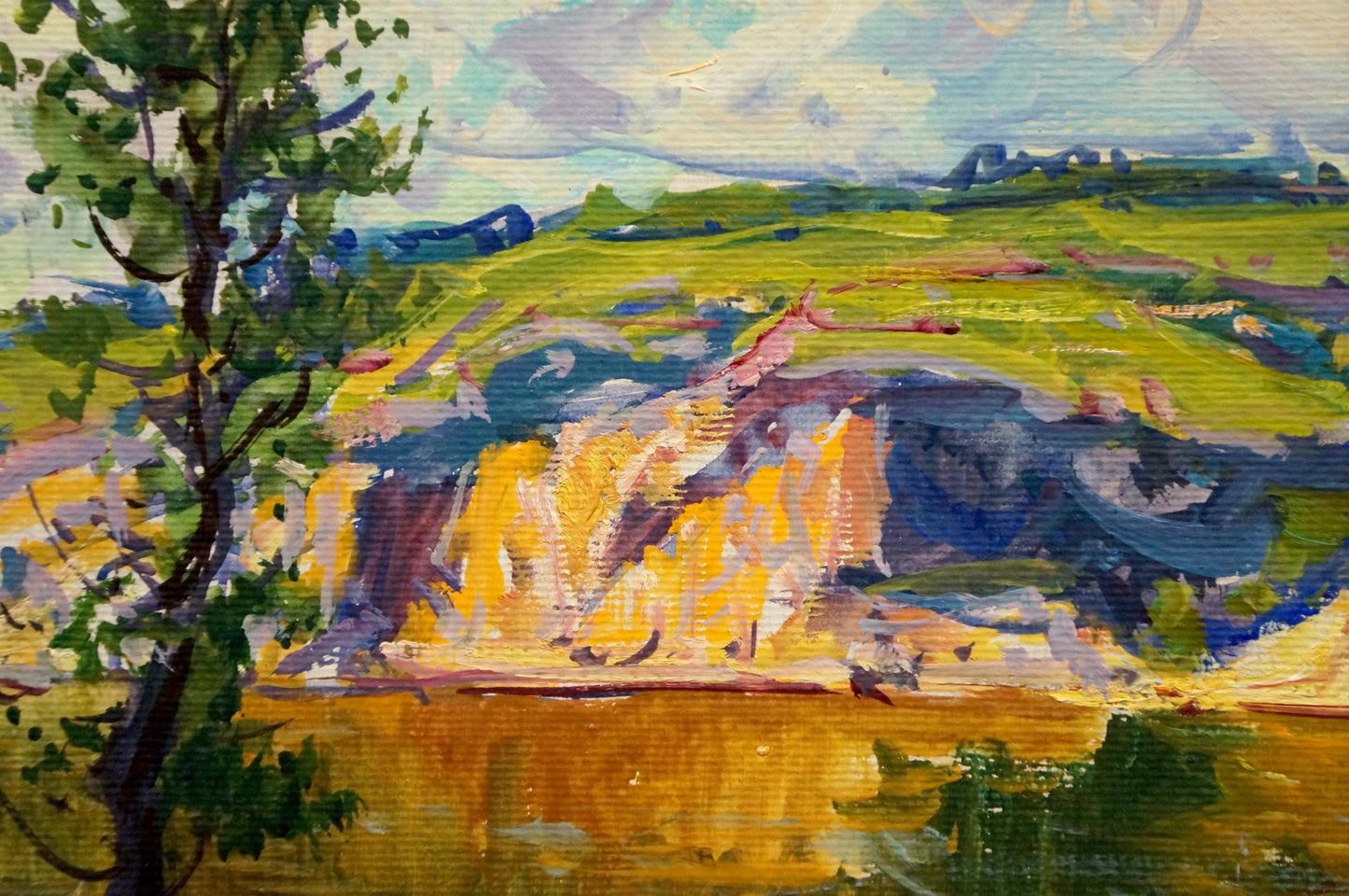 "Coastal Calm" depicted in oil by Georgy Sergeevich Kolosovsky, featuring a sandy shore