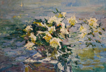 Oil painting Still life by Godun Nikolay Petrovich: vibrant impressionist bouquet