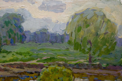 Oil painting In the Summer by the River by Ruban Grigory Savelievich