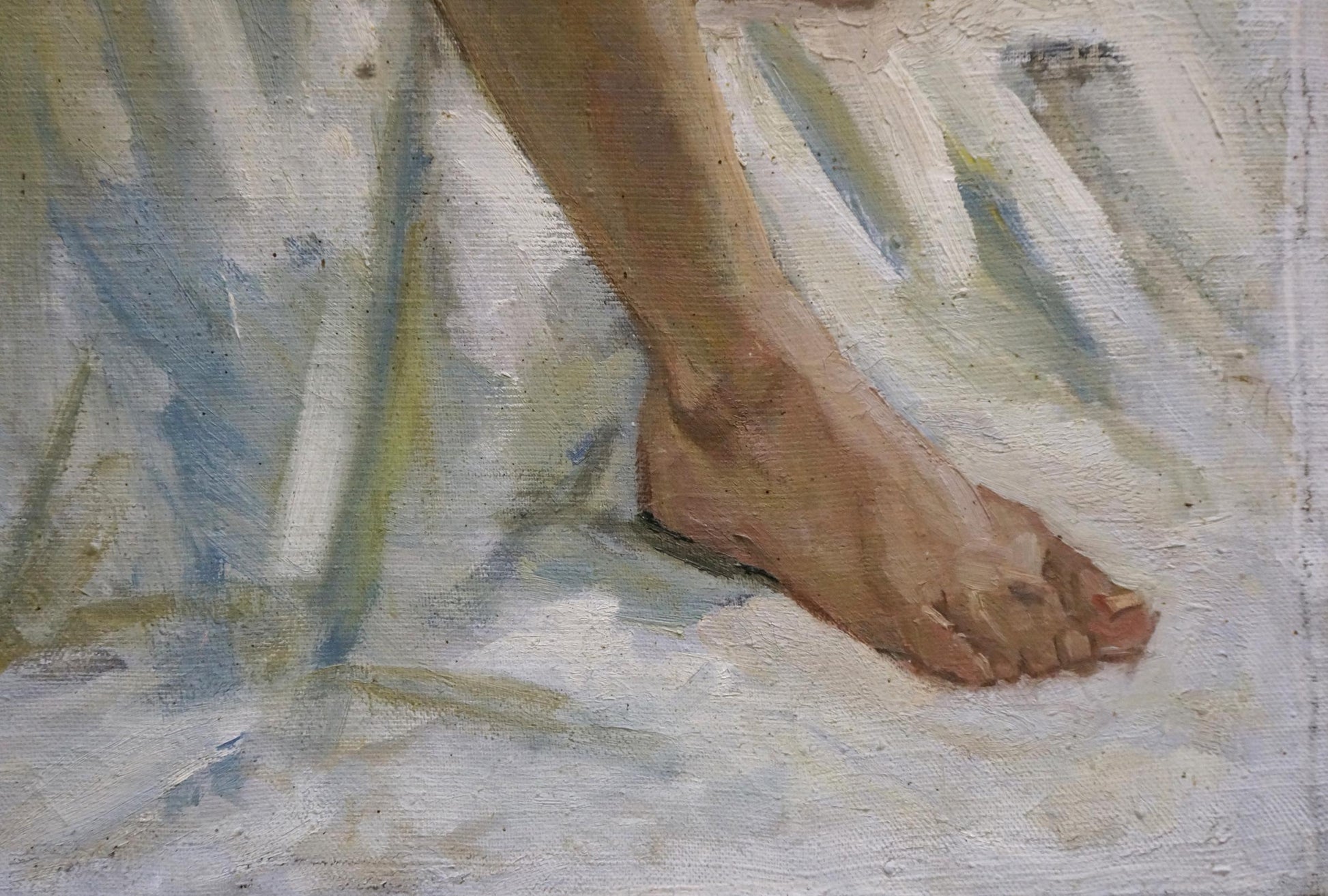 Impressionistic oil painting of female figures foot by P. Yakimchuk