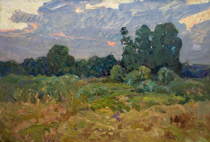 Oil painting Before the Storm by Fomin Anatoly Nikiforovich, vibrant impressionist landscape