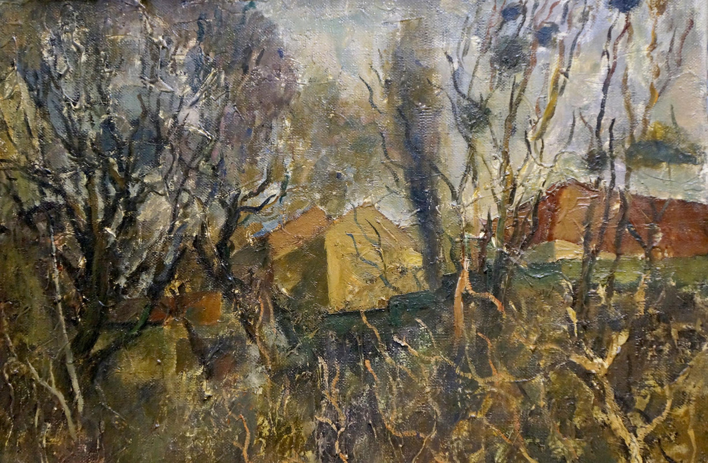 Oil painting Suburban Massif by Bazilev Sergey rustic landscape