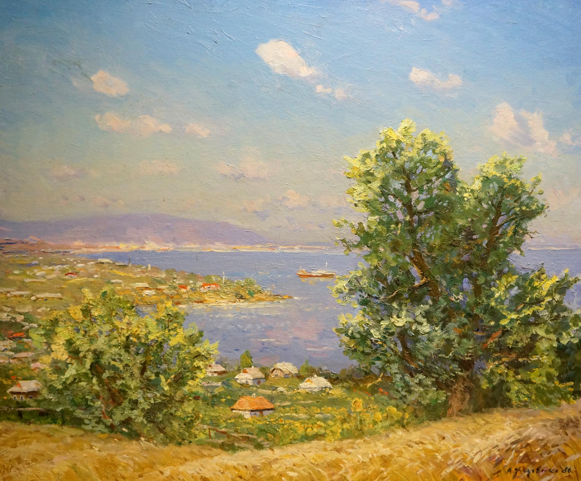 Serene coastal oil painting by Khodchenko Lev Pavlovich