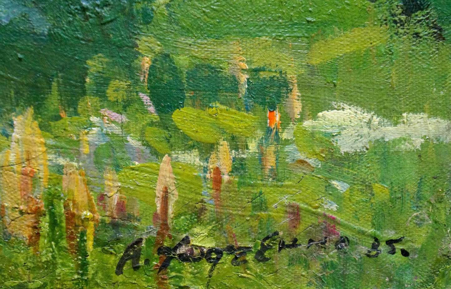 Vibrant impressionist oil painting Summer by Khodchenko Lev Pavlovich