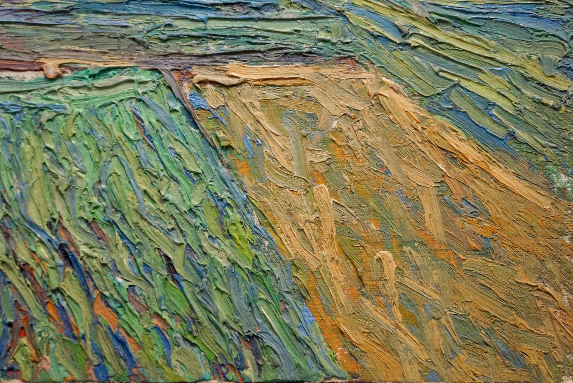 Abstract oil painting of village landscape by Dupliy Sergey Alexandrovich