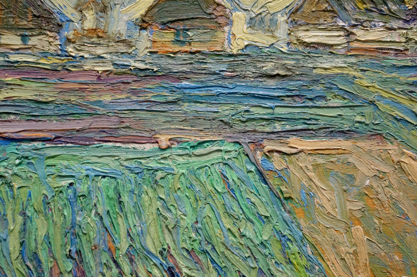Abstract oil painting of village landscape by Dupliy Sergey Alexandrovich