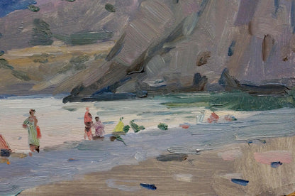 Oil painting Children by the Shore by Bortnikov Nikolay Fedorovich