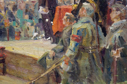 Oil painting of Lenin speaking by Bazylev Nikolay Ivanovich