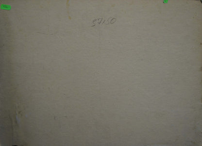 Back of Oil Painting Speech to Lenin: beige canvas, handwritten 87150, green tabs