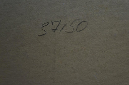 Back of Oil painting Speech to Lenin: faded gray textured surface with 87x50 marking