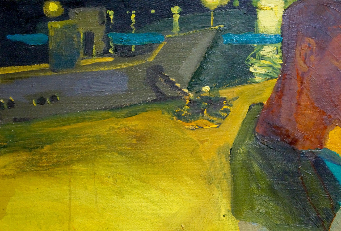 Vibrant abstract oil painting Meeting sailors by Repka Alexander Sergeevich