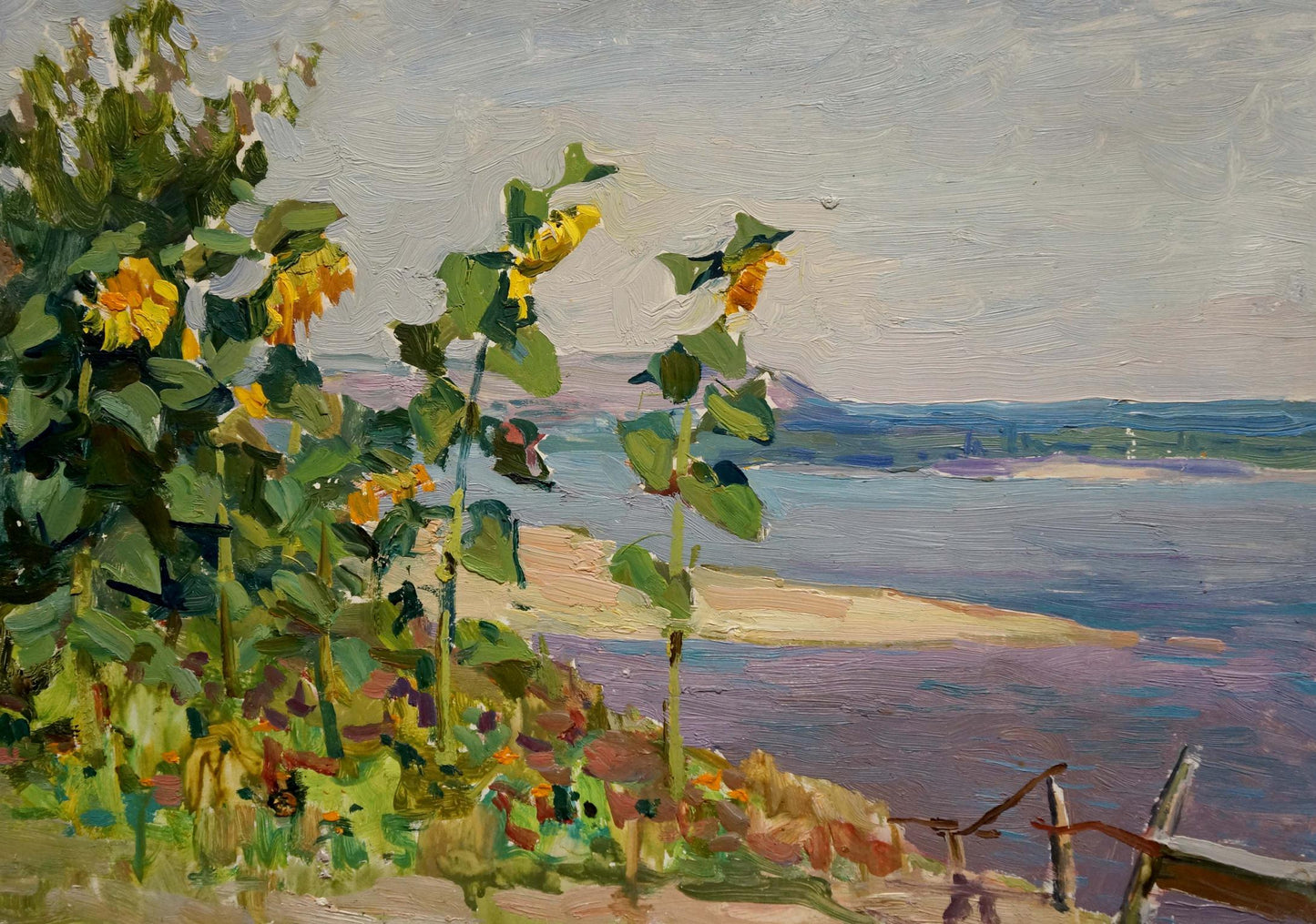 Oil painting of sunflowers by Glushchenko Nikolay Petrovich