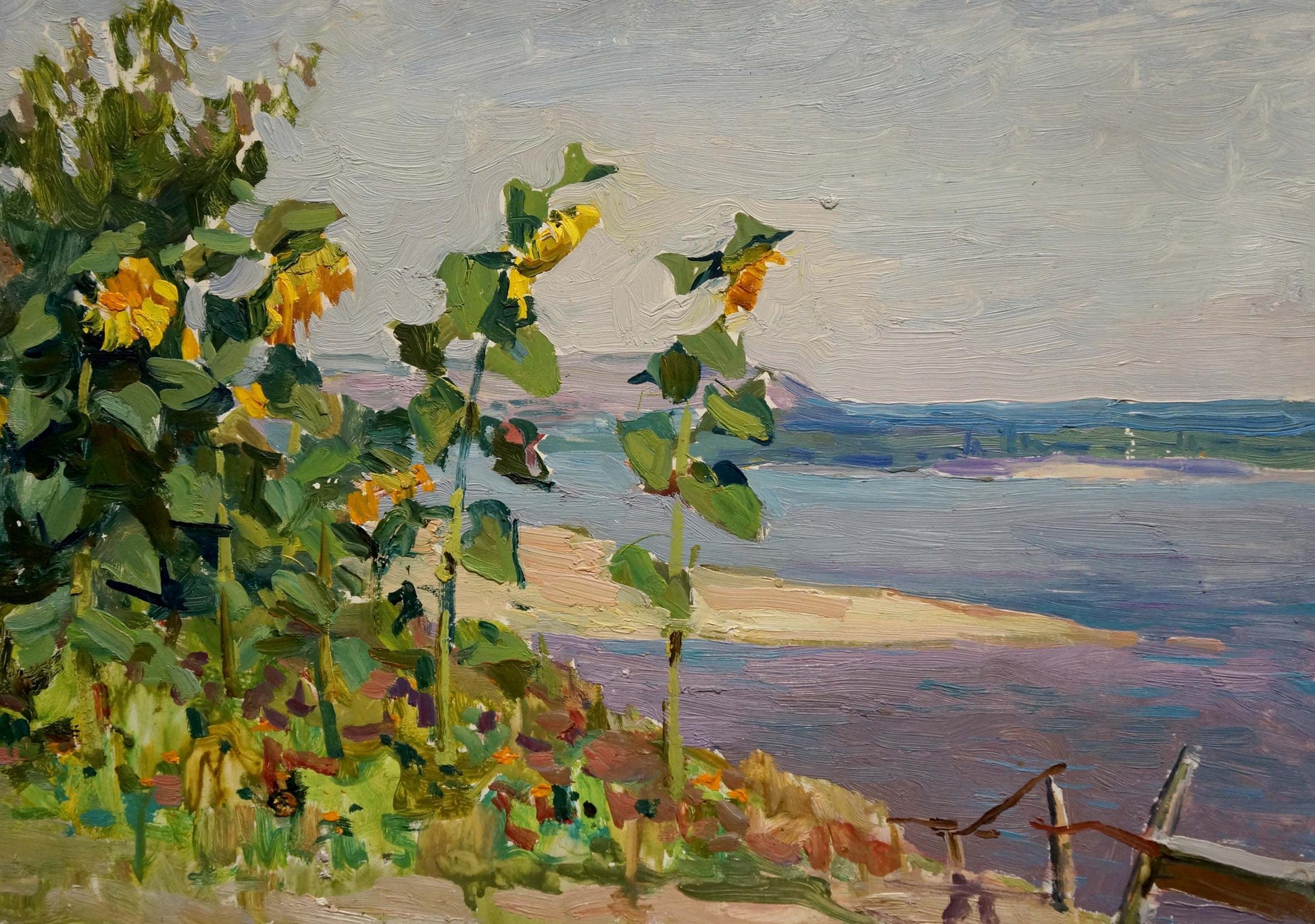 Oil painting of sunflowers by Glushchenko Nikolay Petrovich
