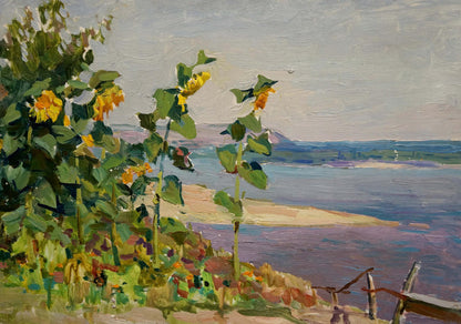 Oil painting of sunflowers by Glushchenko Nikolay Petrovich