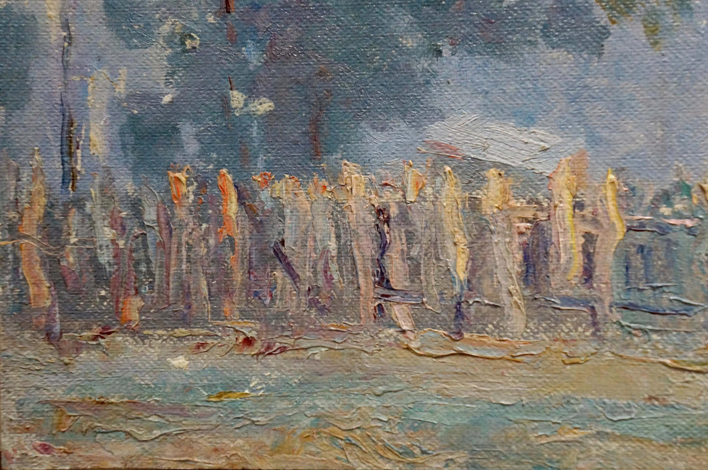 Oil painting of courtyard landscape by Kalatsyuk Yakov Alekseevich