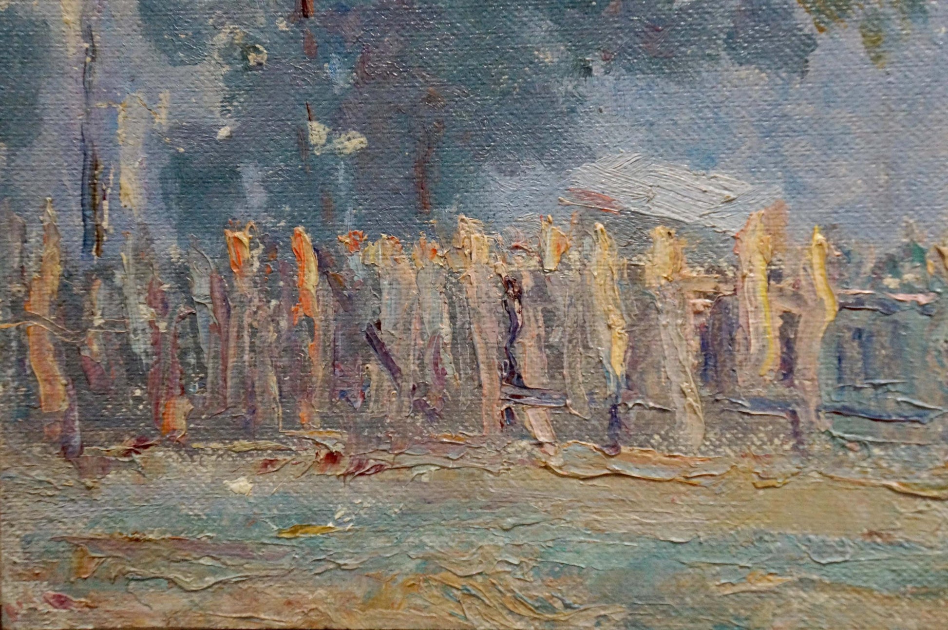 Oil painting of courtyard landscape by Kalatsyuk Yakov Alekseevich